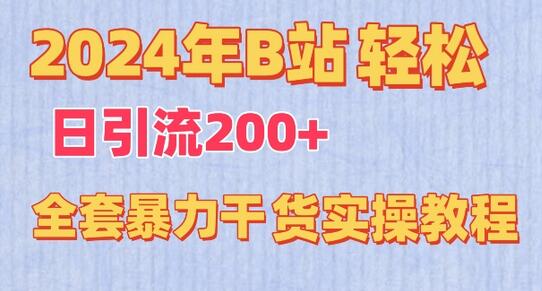 2024年B站轻松日引流200+的全套暴力干货实操教程-墨韵博客