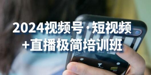 2024视频号·短视频+直播极简培训班：抓住视频号风口，流量红利-墨韵博客