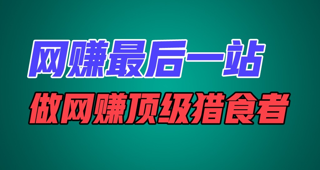 网赚最后一站，卖项目，做网赚顶级猎食者-墨韵博客