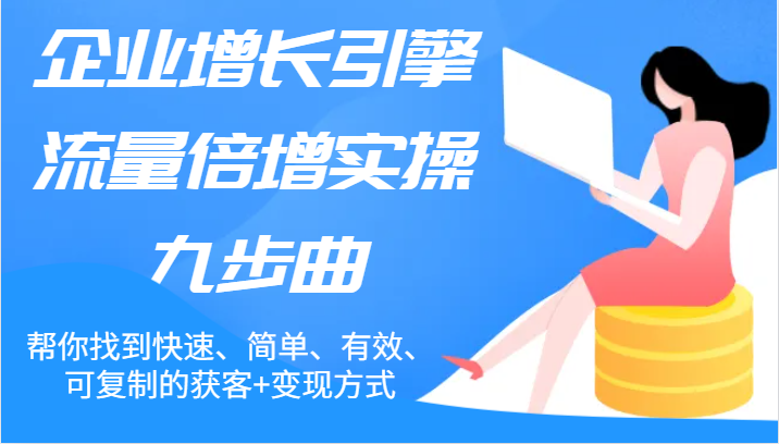 企业增长引擎流量倍增实操九步曲，帮你找到快速、简单、有效、可复制的获客+变现方式-墨韵博客