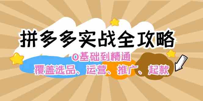 拼多多实战全攻略：0基础到精通，覆盖选品、运营、推广、起款-墨韵博客
