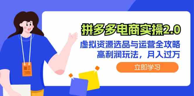 拼多多电商实操2.0：虚拟资源选品与运营全攻略，高利润玩法，月入过万-墨韵博客