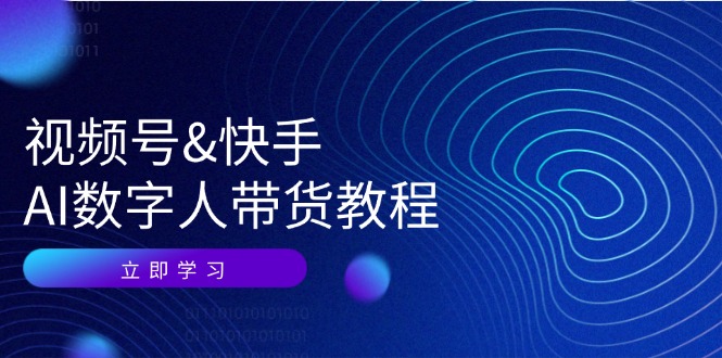 视频号快手AI数字人带货教程：认知、技术、运营、拓展与资源变现-墨韵博客