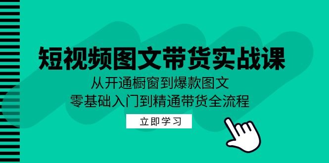 短视频图文带货实战课：从开通橱窗到爆款图文，零基础入门到精通带货-墨韵博客