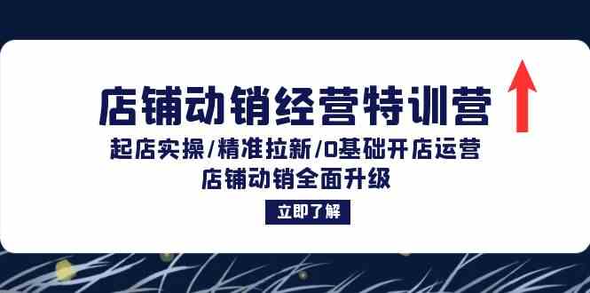 店铺动销经营特训营：起店实操/精准拉新/0基础开店运营/店铺动销全面升级-墨韵博客