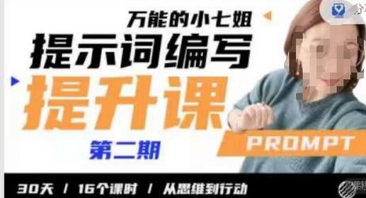小七姐的提示词编写提升课，30天16个课时，从悉维到行动-墨韵博客