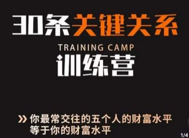 30条关键关系训练营，你关系最近的5个人决定你的财富水平-墨韵博客