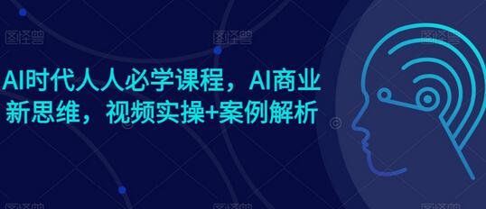 AI时代人人必学课程，AI商业新思维，视频实操+案例解析【赠AI商业爆款案例】-墨韵博客