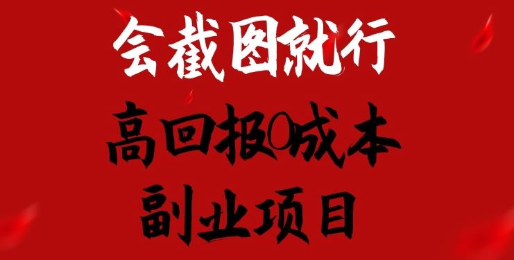 会截图就行，高回报0成本副业项目，卖离婚模板一天1.5k+【揭秘】-墨韵博客