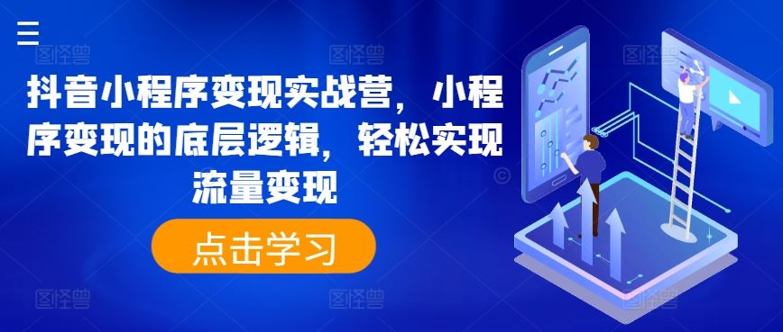 抖音小程序变现实战营，小程序变现的底层逻辑，轻松实现流量变现-墨韵博客