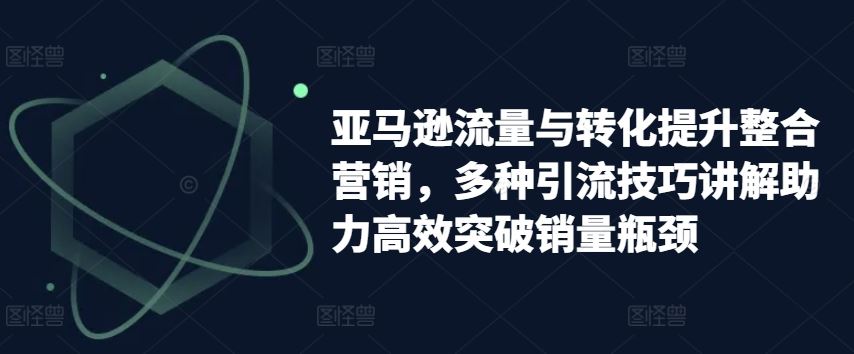 亚马逊流量与转化提升整合营销，多种引流技巧讲解助力高效突破销量瓶颈-墨韵博客