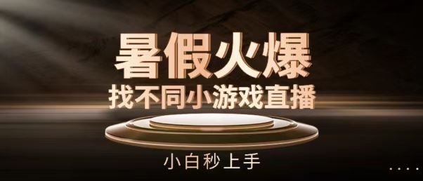 暑假火爆找不同小游戏直播间，小白秒上手【揭秘】-墨韵博客