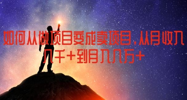 如何从做项目变成卖项目，从月收入几千到月入几万【揭秘】-墨韵博客