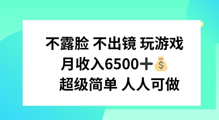 不露脸 不出境 玩游戏，月入6500 超级简单 人人可做【揭秘】-墨韵博客