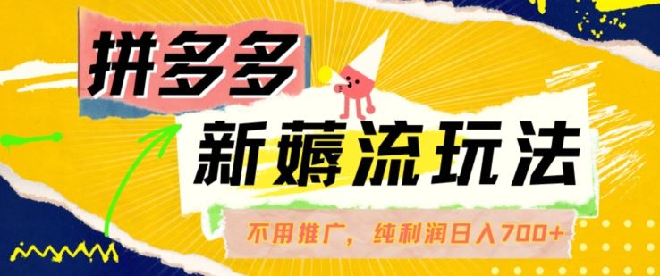 拼多多最新薅流玩法，无需开车推广，纯靠自然流吃饭-单纯赚50+利润，日入700+【揭秘】-墨韵博客