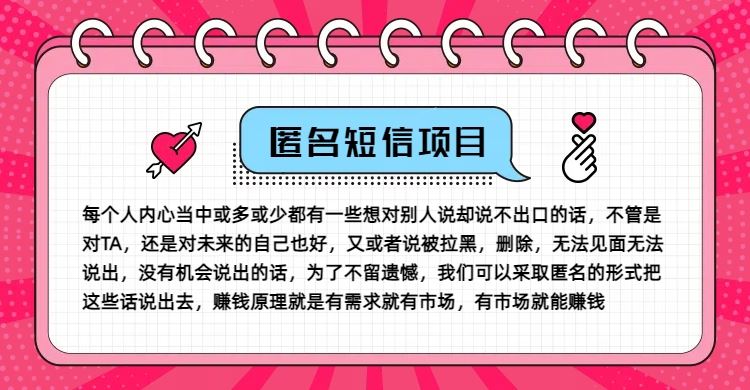 冷门小众赚钱项目，匿名短信，玩转信息差，月入五位数【揭秘】-墨韵博客