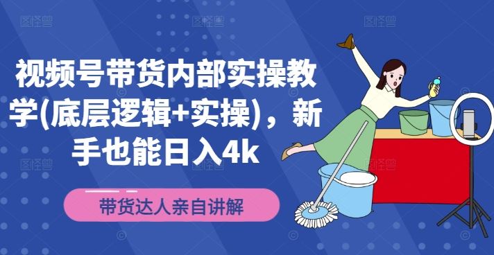 视频号带货内部实操教学(底层逻辑+实操)，新手也能日入4k-墨韵博客