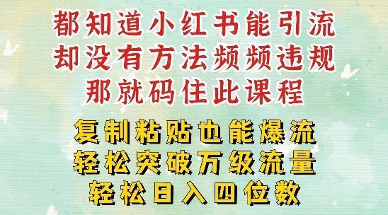 小红书靠复制粘贴一周突破万级流量池干货，以减肥为例，每天稳定引流变现四位数【揭秘】-墨韵博客