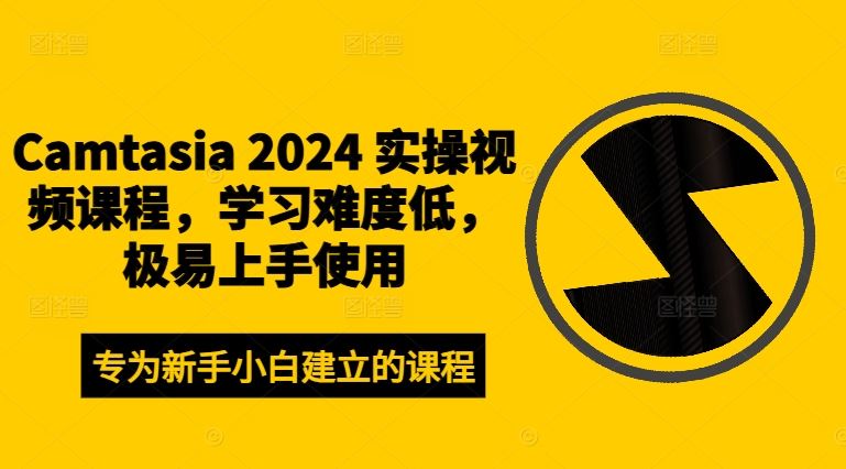 Camtasia 2024 实操视频课程，学习难度低，极易上手使用-墨韵博客