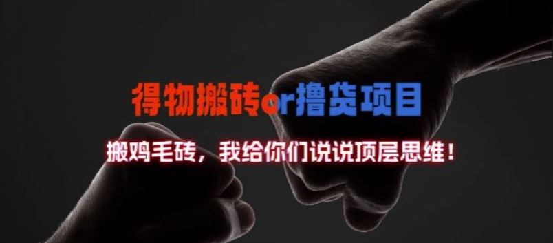 得物搬砖撸货项目?掰下数据，我给你们说说顶层思维【揭秘】-墨韵博客