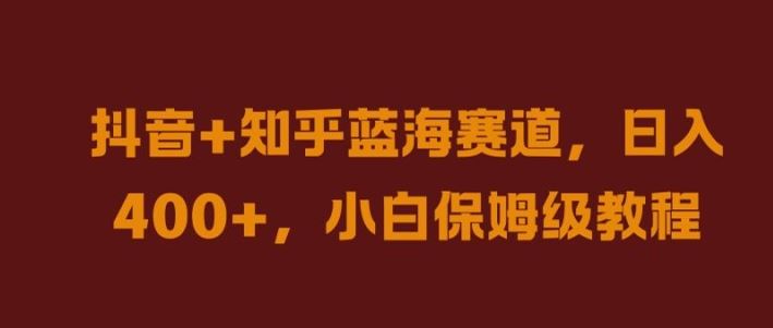 抖音+知乎蓝海赛道，日入几张，小白保姆级教程【揭秘】-墨韵博客