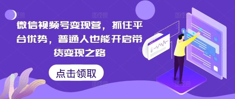 微信视频号变现营，抓住平台优势，普通人也能开启带货变现之路-墨韵博客