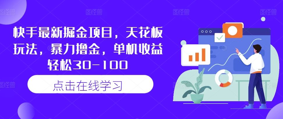 快手最新掘金项目，天花板玩法，暴力撸金，单机收益轻松30-100-墨韵博客