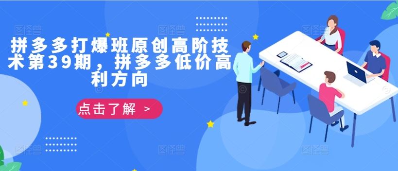 拼多多打爆班原创高阶技术第39期，拼多多低价高利方向-墨韵博客