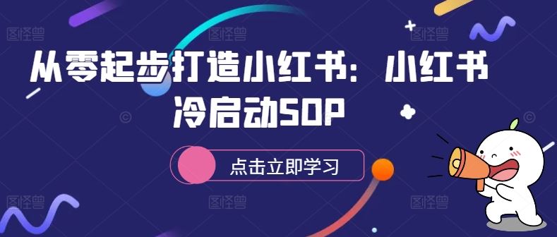 从零起步打造小红书：小红书冷启动SOP-墨韵博客