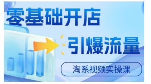 淘宝电商视频实操课，零基础开店，引爆流量-墨韵博客