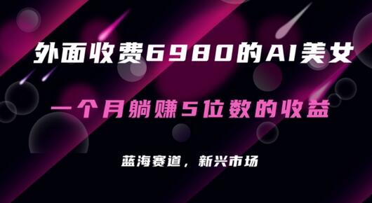 外面收费6980的AI美女项目！每月躺赚5位数收益（教程+素材+工具）-墨韵博客