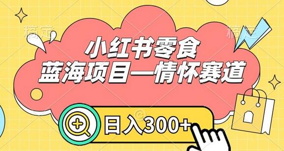 小红书零食蓝海项目—情怀赛道，0门槛，日入300+-墨韵博客