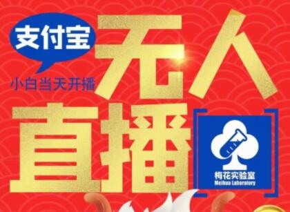 梅花实验室社群支付宝无人直播玩法，电脑挂机不用过年，每天都能赚压岁钱-墨韵博客