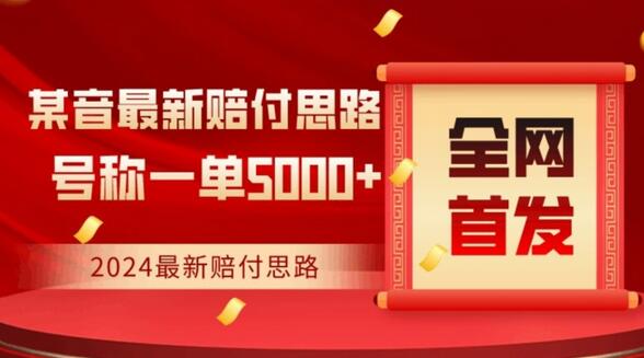 全网首发，2024最新抖音赔付项目，号称一单5000+保姆级拆解-墨韵博客