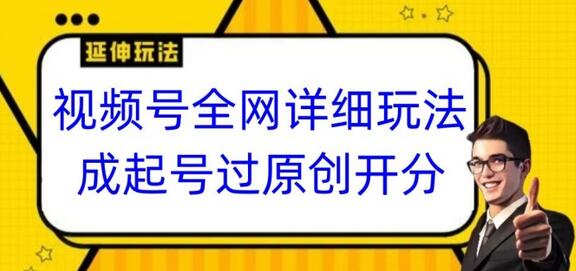 视频号全网最详细玩法，起号过原创开分成，单号日入300+-墨韵博客