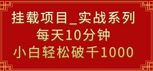挂载项目，小白轻松破1000，每天10分钟，实战系列保姆级教程-墨韵博客