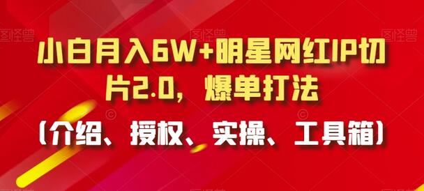 小白月入6W+明星网红IP切片2.0，爆单打法（介绍、授权、实操、工具箱）-墨韵博客