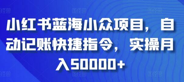 小红书蓝海小众项目，自动记账快捷指令，实操月入50000+-墨韵博客