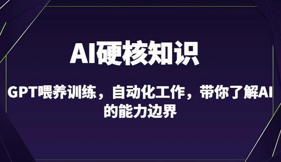 AI硬核知识-GPT喂养训练，自动化工作，带你了解AI的能力边界（10节课）-墨韵博客
