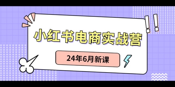 （10984期）小红书电商实战营：小红书笔记带货和无人直播，24年6月新课-墨韵博客
