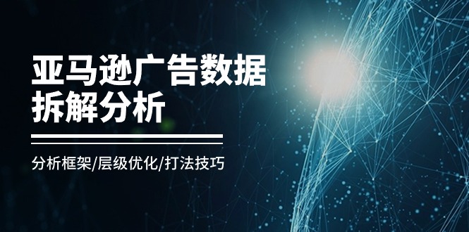 （11004期）亚马逊-广告数据拆解分析，分析框架/层级优化/打法技巧（8节课）-墨韵博客