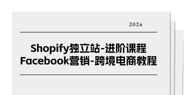 （11043期）Shopify独立站-进阶课程-Facebook营销-跨境电商教程（25节）-墨韵博客