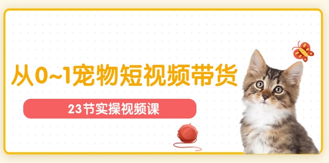 （11086期）宠物行业从0~1宠物短视频带货实操课（23节课）-墨韵博客