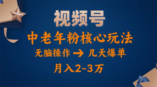 （11288期）视频号火爆玩法，高端中老年粉核心打法，无脑操作，一天十分钟，月入两万-墨韵博客