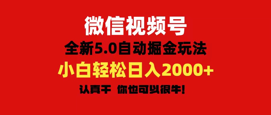 （11332期）微信视频号变现，5.0全新自动掘金玩法，日入利润2000+有手就行-墨韵博客
