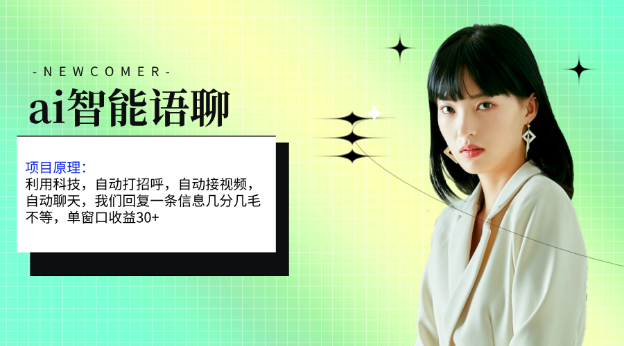 （11383期）ai智能语聊，单窗口30+单机500+，无脑干！！！-墨韵博客