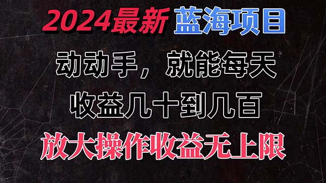 （11470期）有手就行的2024全新蓝海项目，每天1小时收益几十到几百，可放大操作收…-墨韵博客