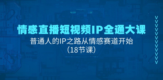 （11497期）情感直播短视频IP全通大课，普通人的IP之路从情感赛道开始（18节课）-墨韵博客