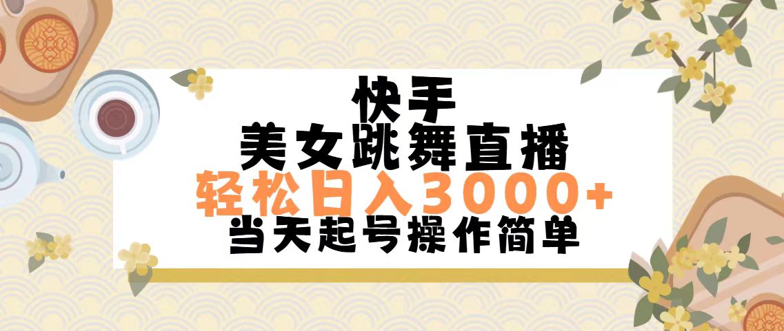（11565期）快手美女跳舞直播，轻松日入3000+简单无脑-墨韵博客