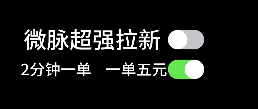 （11580期）微脉超强拉新， 两分钟1单， 一单利润5块，适合小白-墨韵博客